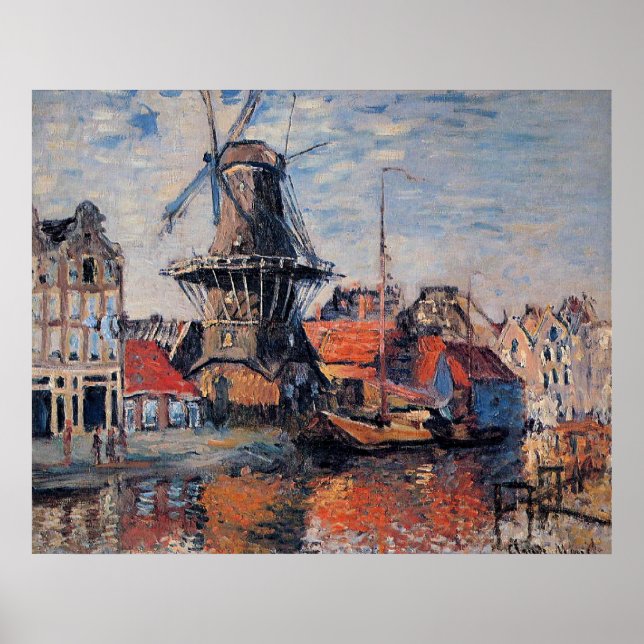 Póster Windmill on the Onbekende Canal (Frente)