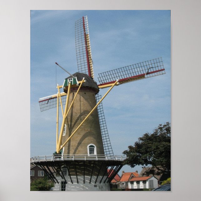 Póster Windmill Westkapelle Zeeland Photo Poster (Frente)