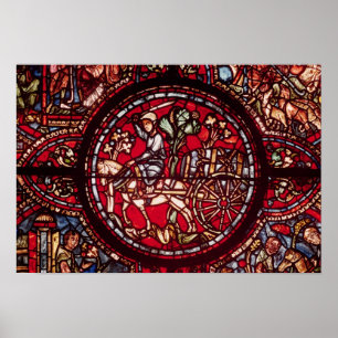 Póster Window depicting a wine merchant