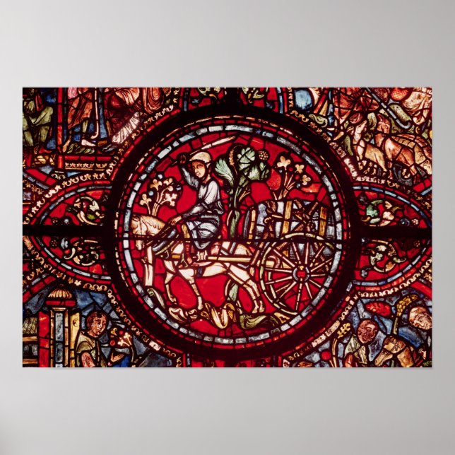 Póster Window depicting a wine merchant (Frente)