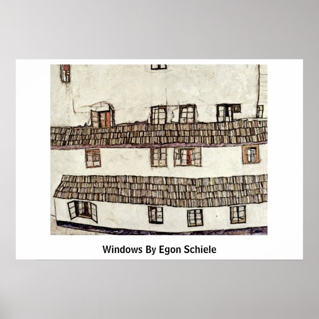 Póster Windows De Egon Schiele (Frente)