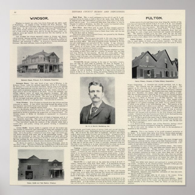 Póster Windsor, Fulton, California (Frente)