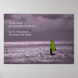 Póster Windsurfer solitario - amistad