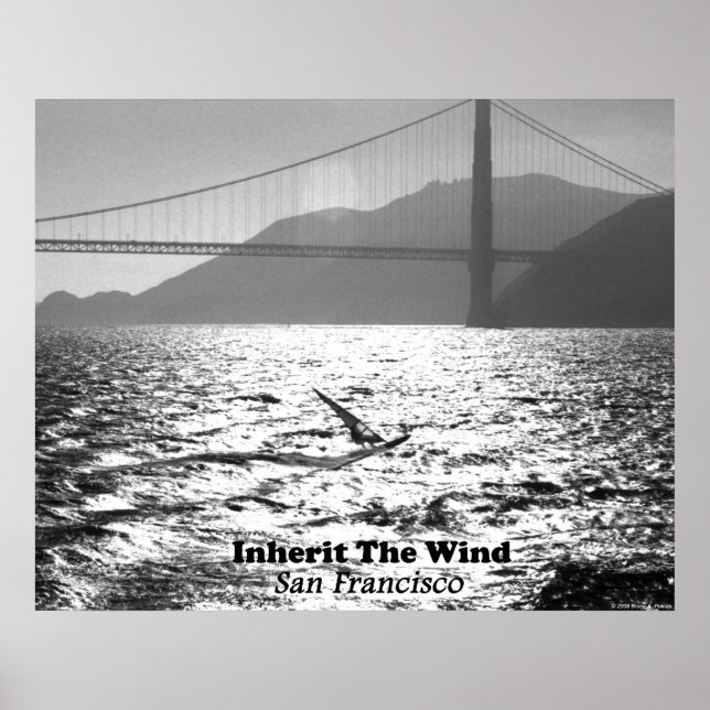 Póster Windsurfista en la bahía de San Francisco (Frente)