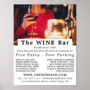 Póster Wine Bar Scene, Wine Bar/Winery Advertising