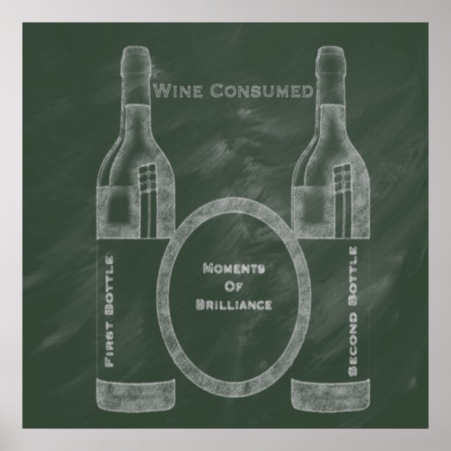 Póster Wine Consumed Pub Chalk Collection by M.A (Frente)