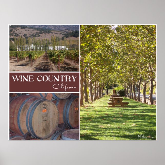 Póster Wine Country, California (Frente)