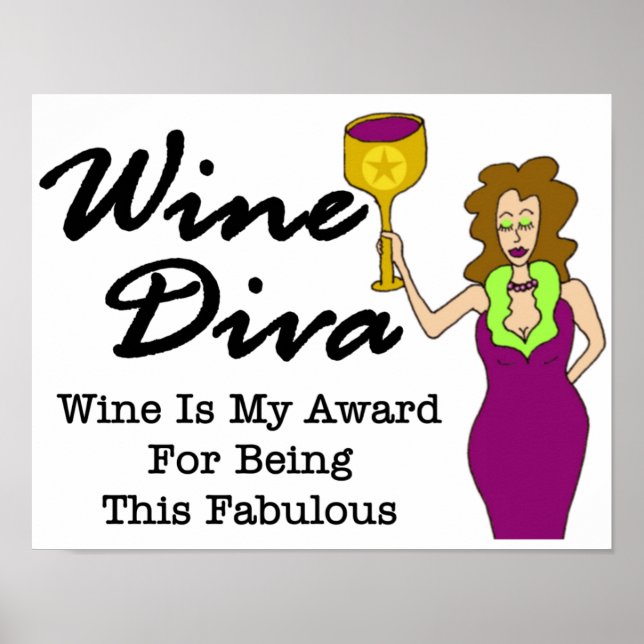 Póster Wine Diva "Fabulous" (Frente)