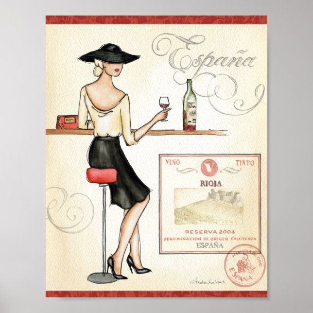 Póster Wine Fashionista (Frente)