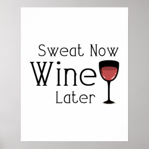 Póster Wine Lover Funny Gym Workout