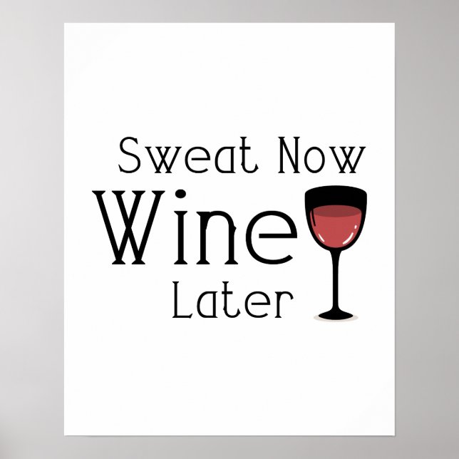 Póster Wine Lover Funny Gym Workout (Frente)