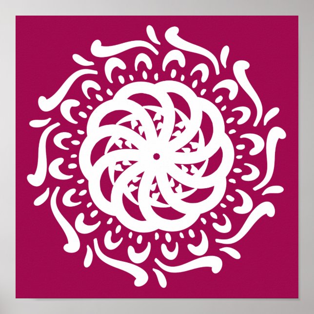 Póster Wine Mandala (Frente)