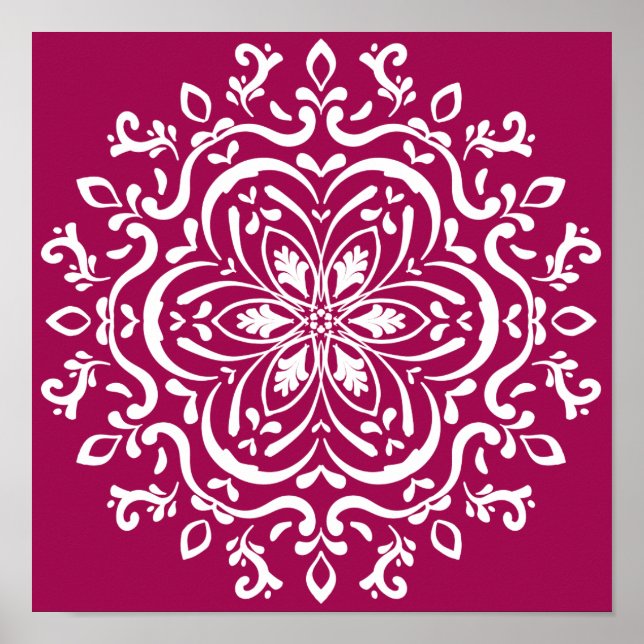 Póster Wine Mandala (Frente)