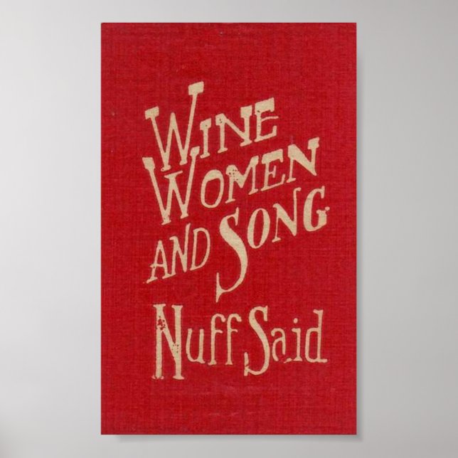 Póster Wine Women & Song (Frente)
