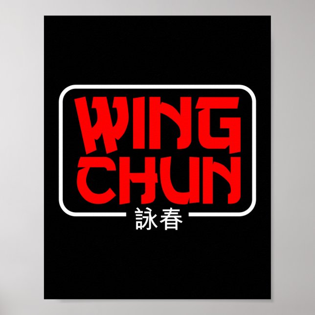 Póster Wing Chun Artes Marciales Kung Fu (Frente)