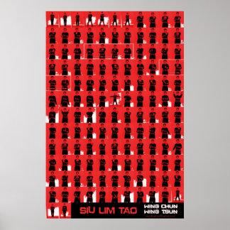Póster Wing Chun Siu Lim Tao Red