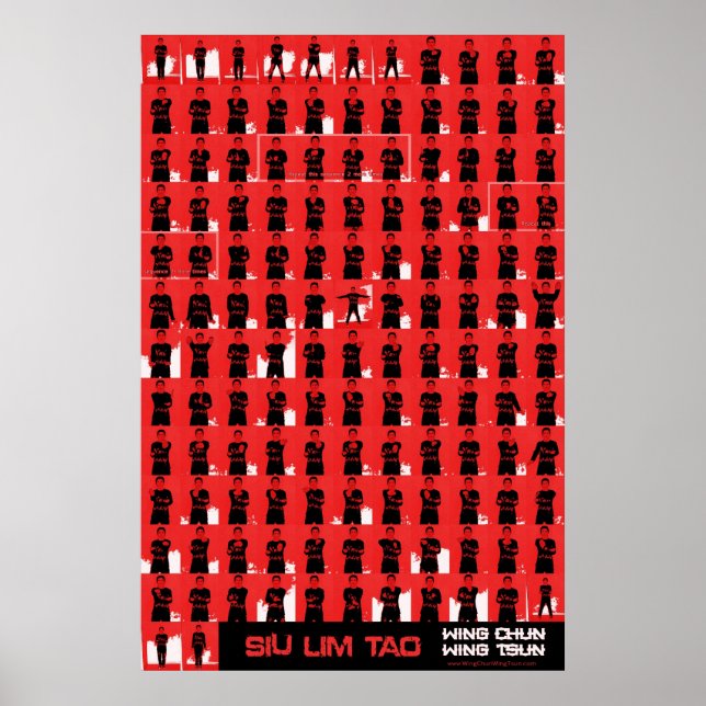Póster Wing Chun Siu Lim Tao Red (Frente)