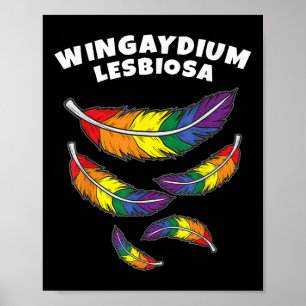 Póster Wingaydium Lesbiosa _ Lgbtq Apoyo A Los Gays Y L
