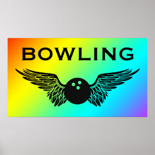 Póster winged bowling