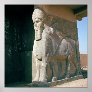 Póster Winged human-headed bull, Neo-Assyrian Period