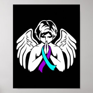 Póster Wings Angel Ribbon Happy Support Graphic