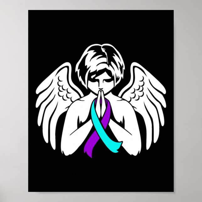Póster Wings Angel Ribbon Happy Support Graphic (Frente)