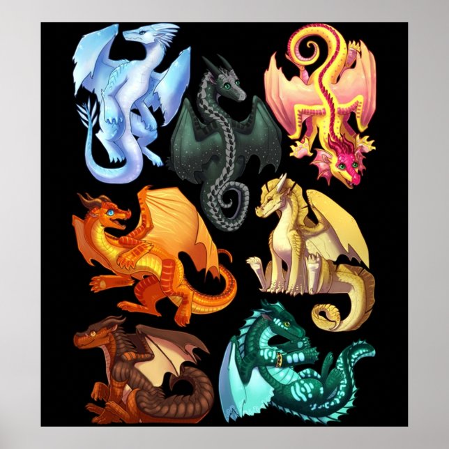 Póster Wings fire Jade Winglet Dragonets Moonwatcher Win (Frente)