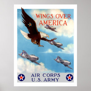 Póster Wings Over America -- Air Corps