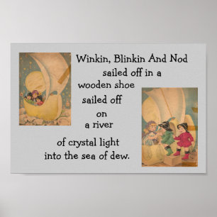 Póster winkin, blinkin y poster de la cabeza