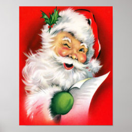 Póster Winking Santa