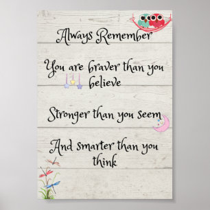 Póster Winnie, cita de Pooh