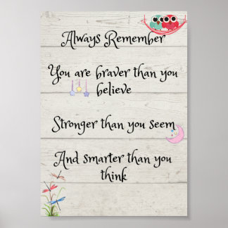 Póster Winnie, cita de Pooh