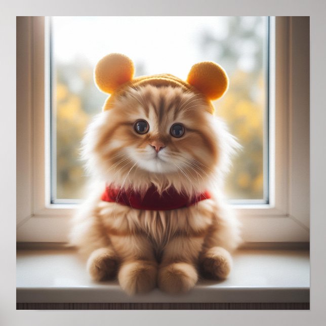 Póster Winnie, el Poster del gato V7 de Pooh (Frente)