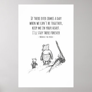Póster Winnie the Pooh and Piglet Quote Print Nursery