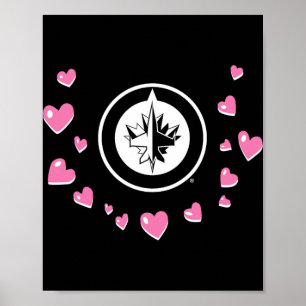 Póster Winnipeg Jets Día de San Valentín Amor Nhl Licenci