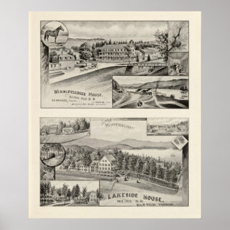 Póster Winnipiseogee House, Lakeside House