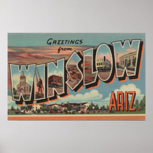 Póster Winslow, Arizona - Escenas de letras grandes