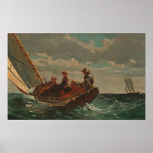 Póster Winslow Homer Breezing para arriba