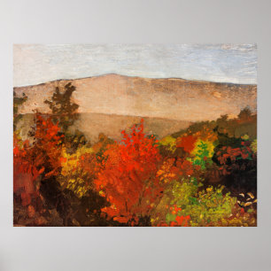 Póster Winslow Homer, copas de árboles en otoño,