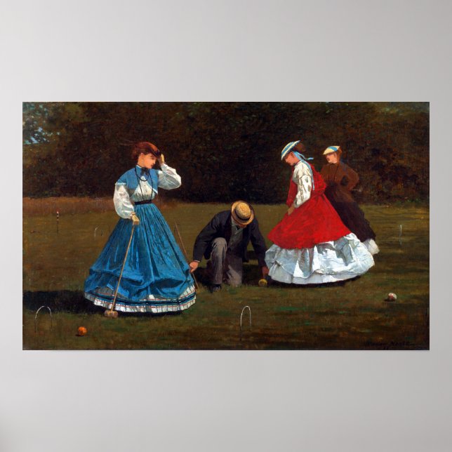 Póster Winslow Homer Croquet Scene (Frente)