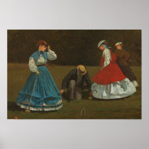 Póster Winslow Homer - Croquet Scene