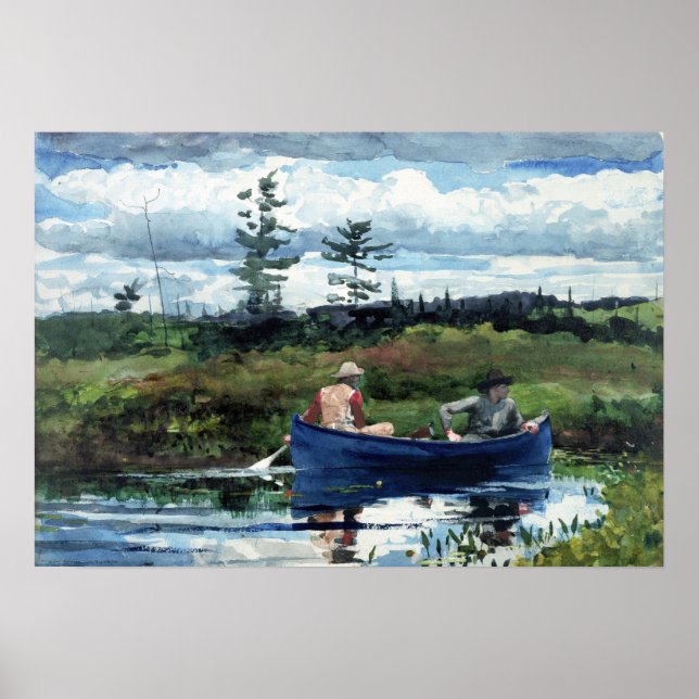 Póster Winslow Homer El Barco Azul (Frente)