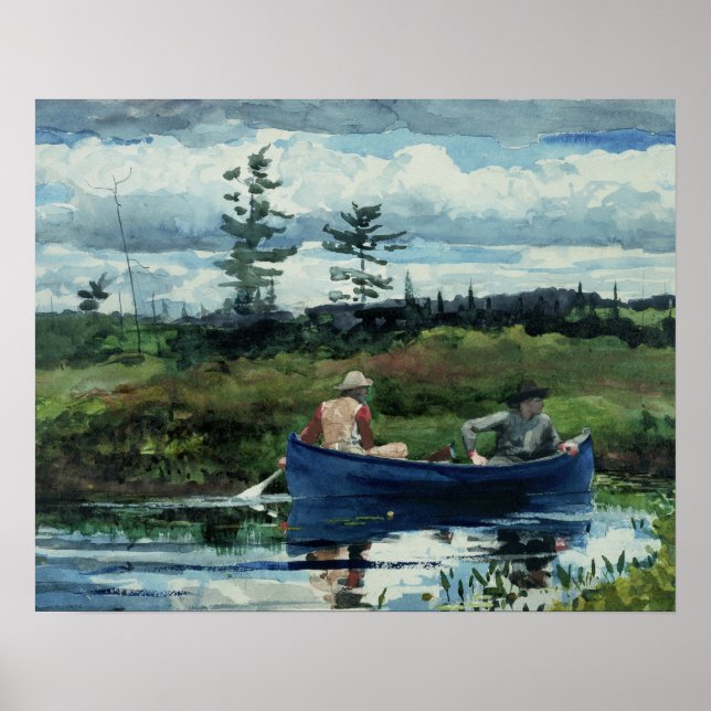 Póster Winslow Homer - El barco azul (Frente)