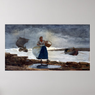 Póster Winslow Homer en el bar