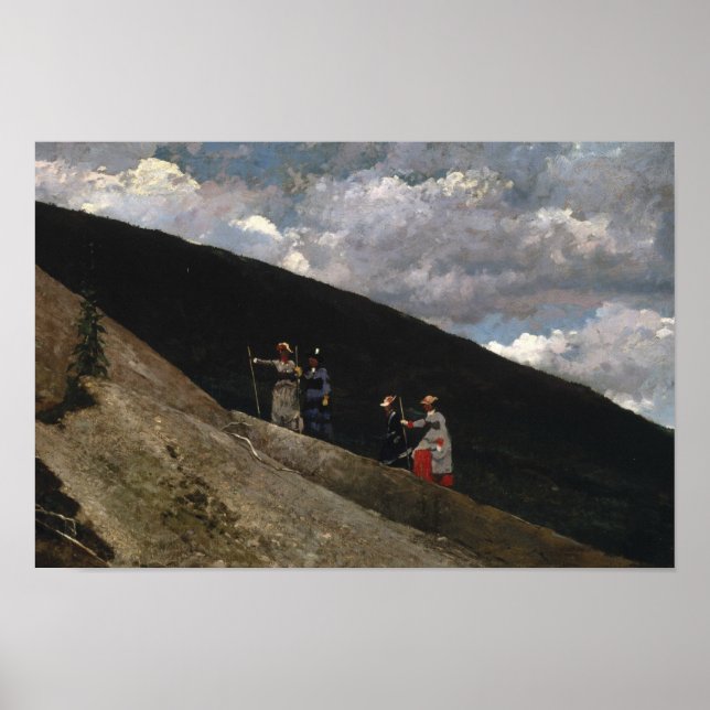Póster Winslow Homer - En las montañas (Frente)