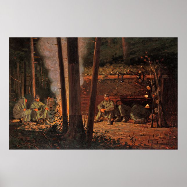 Póster Winslow Homer - Frente a Yorktown, (Frente)