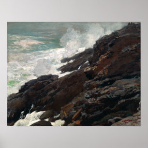 Póster Winslow Homer High Cliff, Costa de Maine