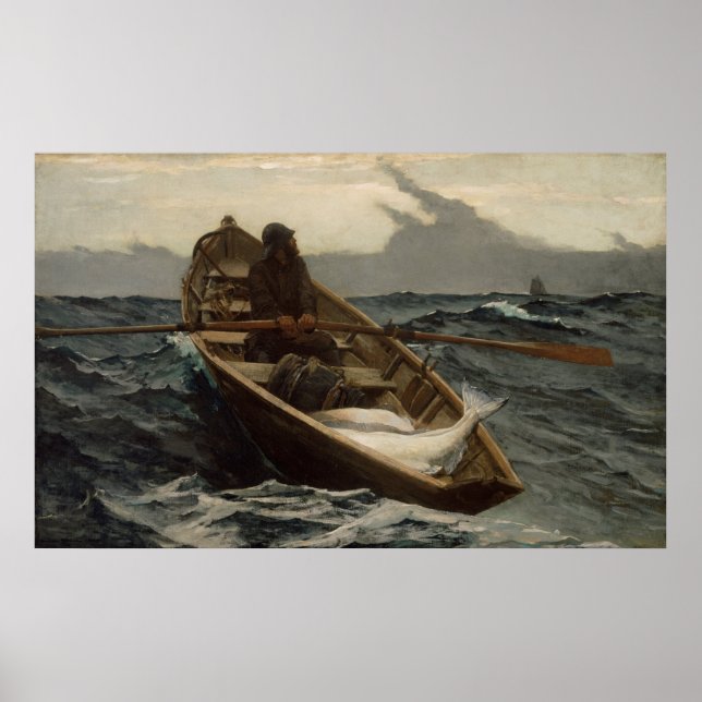 Póster Winslow Homer La Advertencia De La Niebla (Frente)