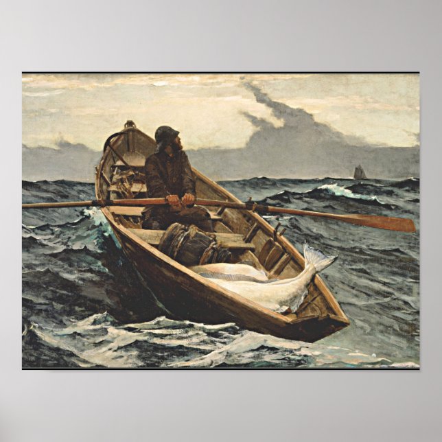 Póster Winslow Homer - La advertencia de niebla (Frente)