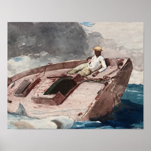 Póster Winslow Homer - La Corriente del Golfo (Frente)